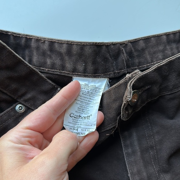 Carhartt vintage dungaree double knee carpenter jeans raw hem  32/29.5 - Picture 9 of 9